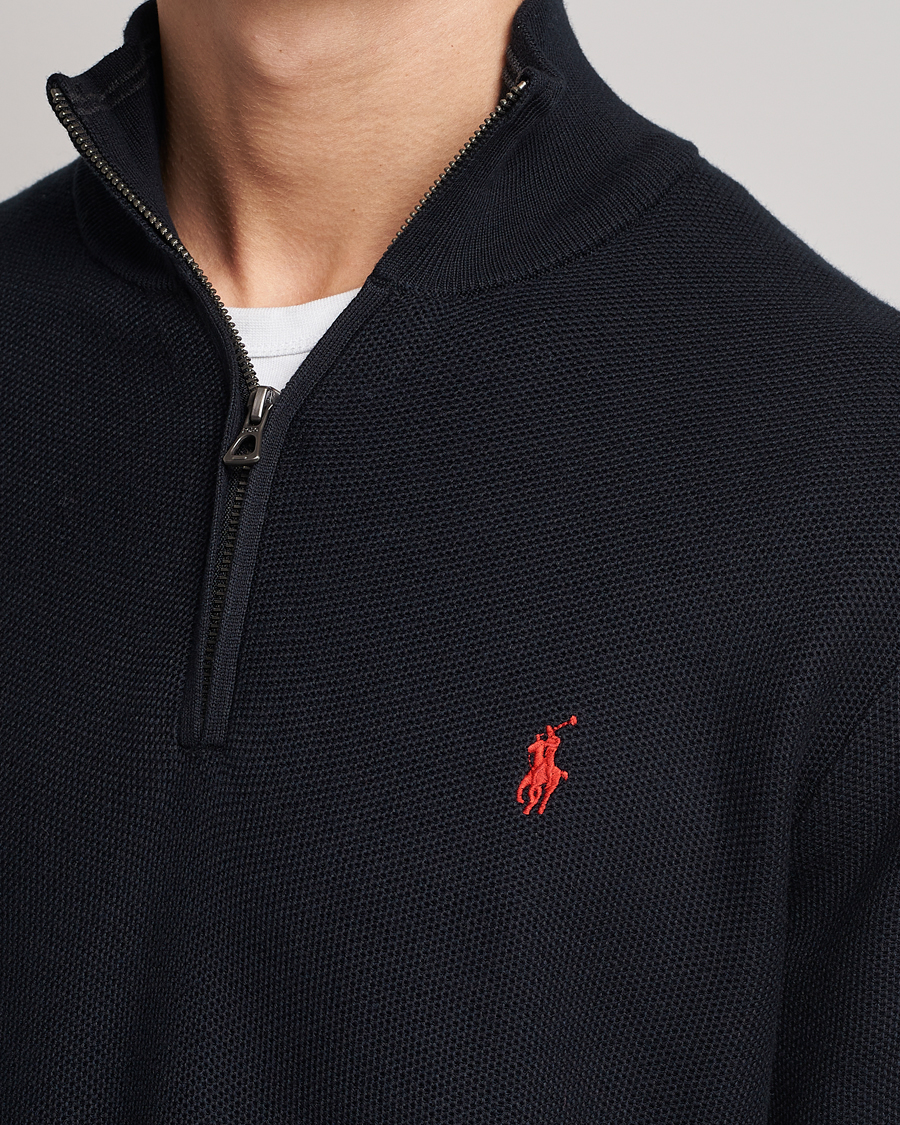 Hombres | Jerséis y prendas de punto | Polo Ralph Lauren | Textured Half-Zip Black
