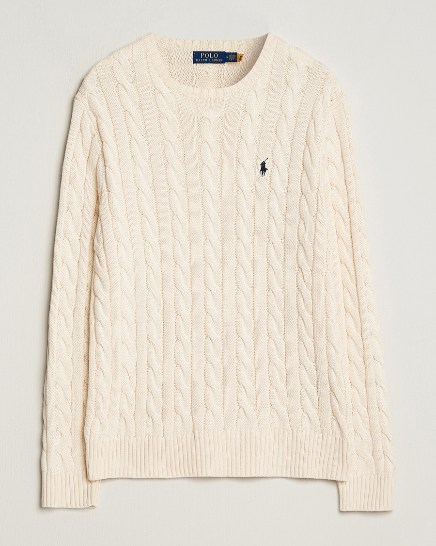 Hombres | Jerséis y prendas de punto | Polo Ralph Lauren | Cotton Cable Pullover Andover Cream