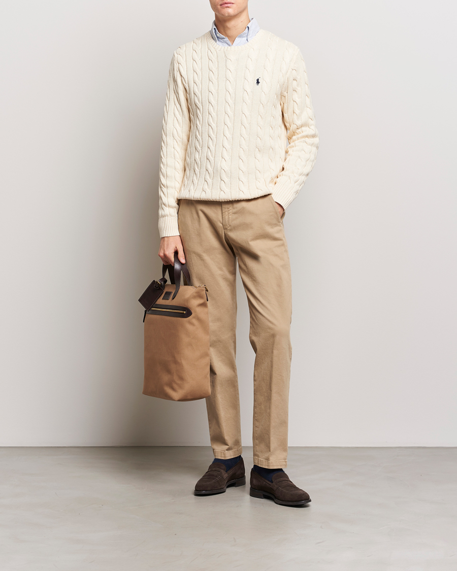 Hombres | Jerséis y prendas de punto | Polo Ralph Lauren | Cotton Cable Pullover Andover Cream