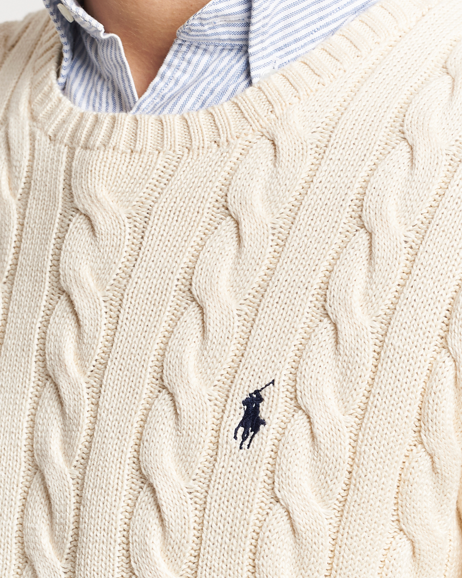 Hombres | Jerséis y prendas de punto | Polo Ralph Lauren | Cotton Cable Pullover Andover Cream