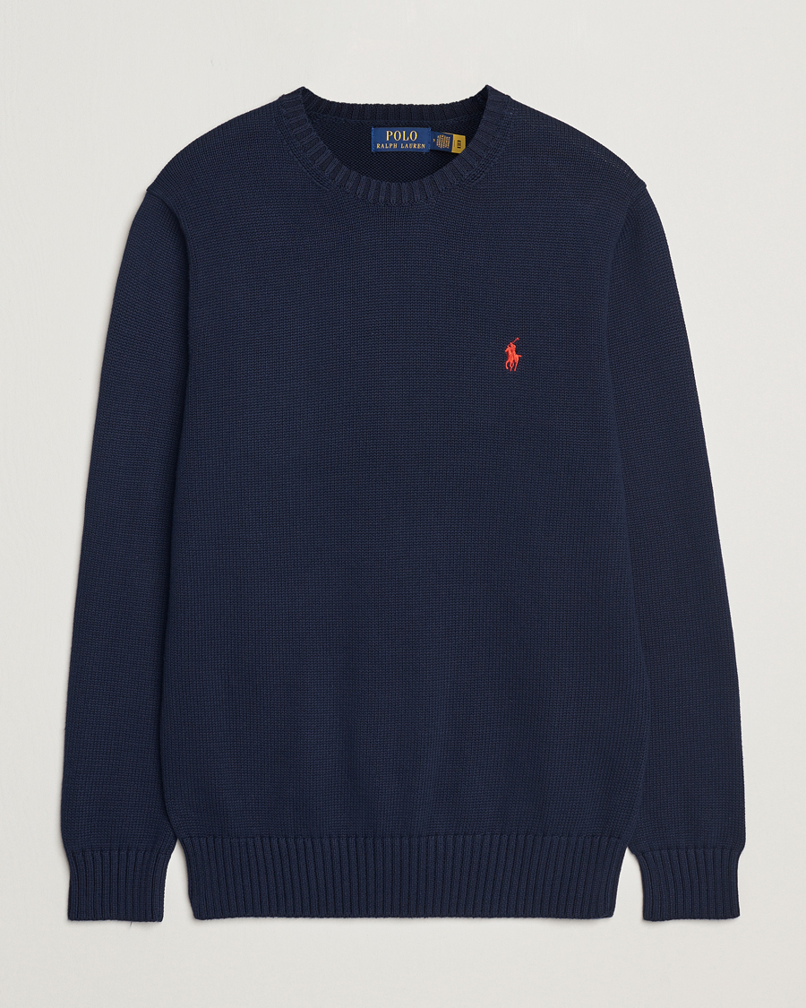 Hombres | Jerséis y prendas de punto | Polo Ralph Lauren | Cotton Crew Neck Sweater Hunter Navy