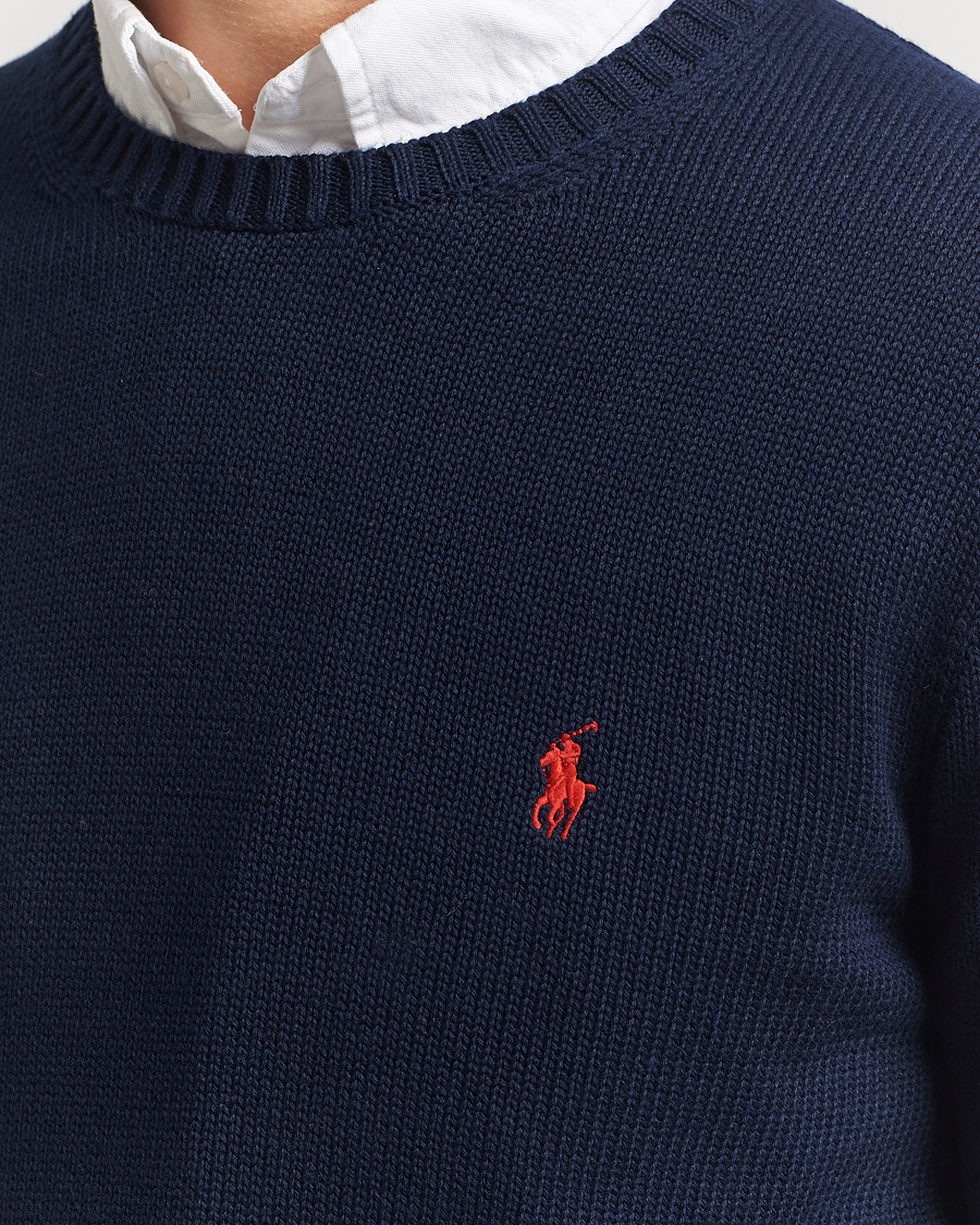 Hombres | Jerséis y prendas de punto | Polo Ralph Lauren | Cotton Crew Neck Sweater Hunter Navy