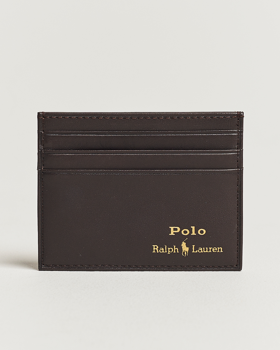 Hombres | Billeteras | Polo Ralph Lauren | Leather Credit Card Holder Brown