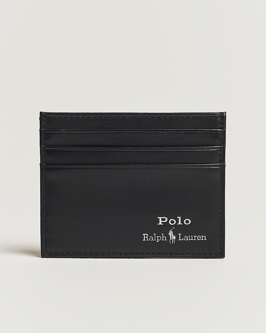 Hombres | Polo Ralph Lauren Smooth Leather Credit Card Case Black | Polo Ralph Lauren | Smooth Leather Credit Card Case Black