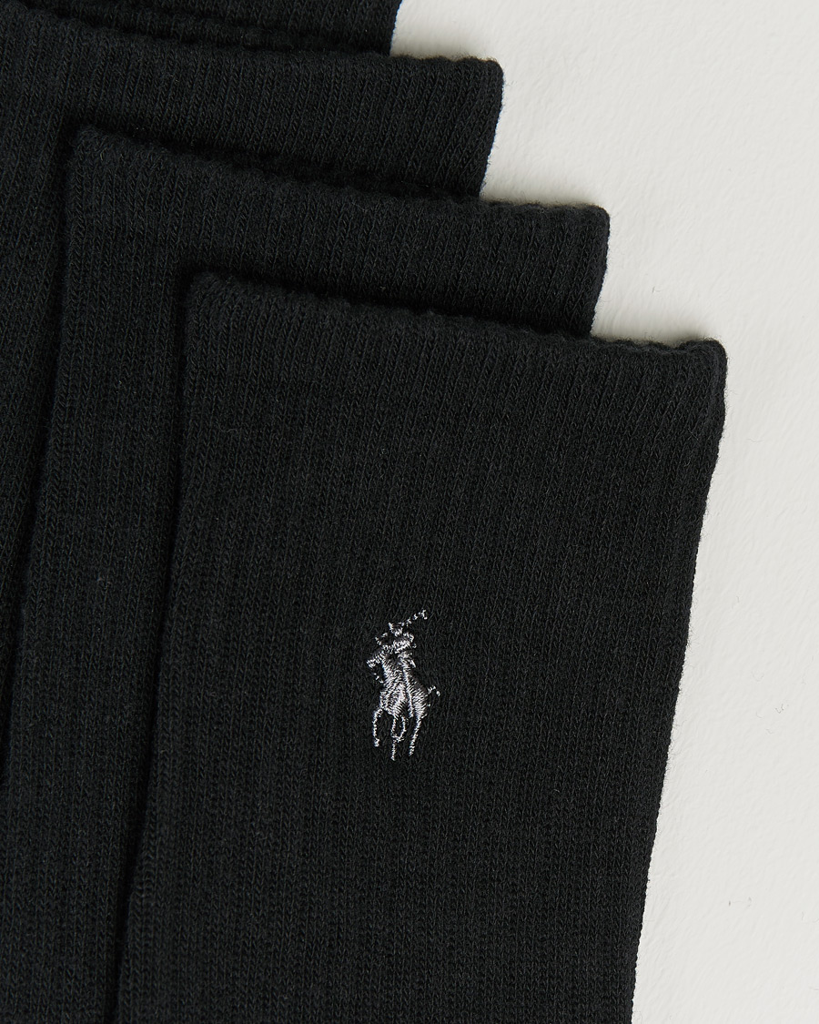 Hombres | Calcetines diarios | Polo Ralph Lauren | 6-Pack Cotton Crew Socks Black