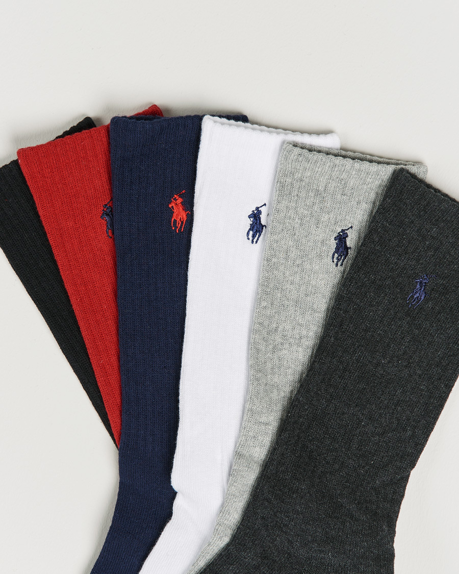 Hombres | Calcetines diarios | Polo Ralph Lauren | 6-Pack Cotton Crew Socks Multi