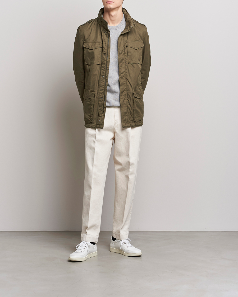 Hombres | Abrigos y chaquetas | Herno | Cotton Field Jacket Army Green