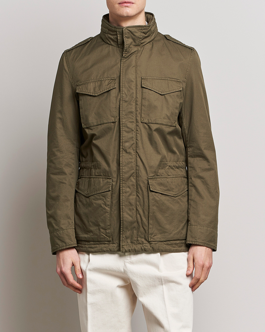 Hombres | Abrigos y chaquetas | Herno | Cotton Field Jacket Army Green