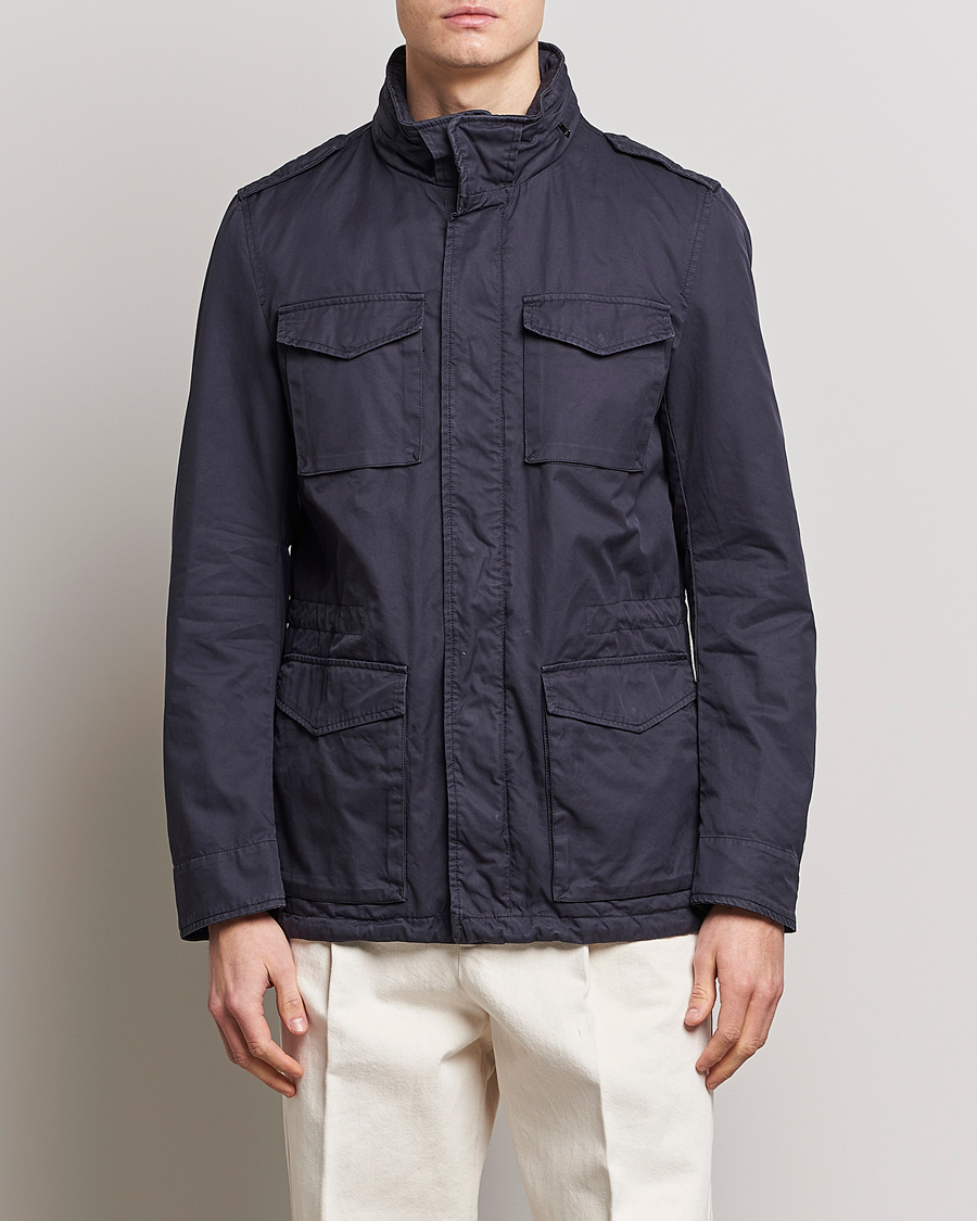 Hombres | Abrigos y chaquetas | Herno | Cotton Field Jacket Navy