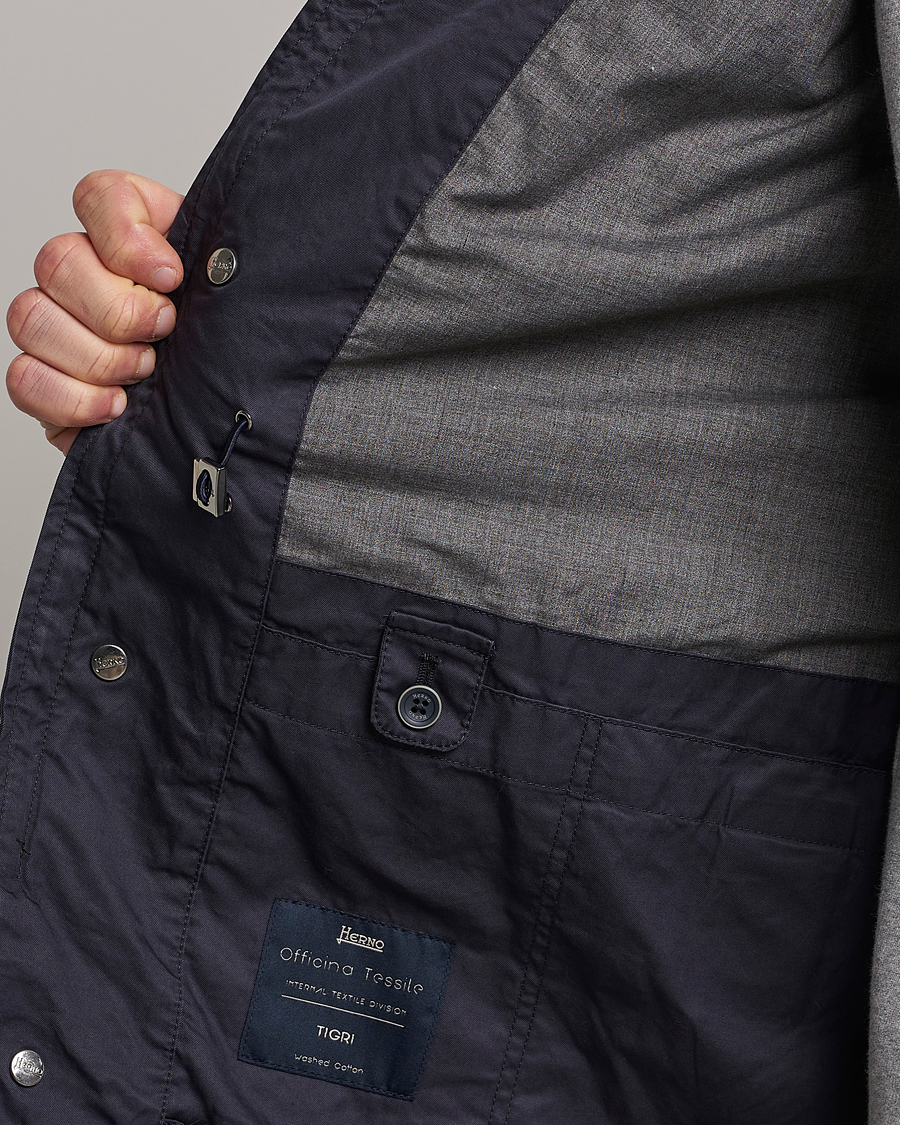 Hombres | Abrigos y chaquetas | Herno | Cotton Field Jacket Navy
