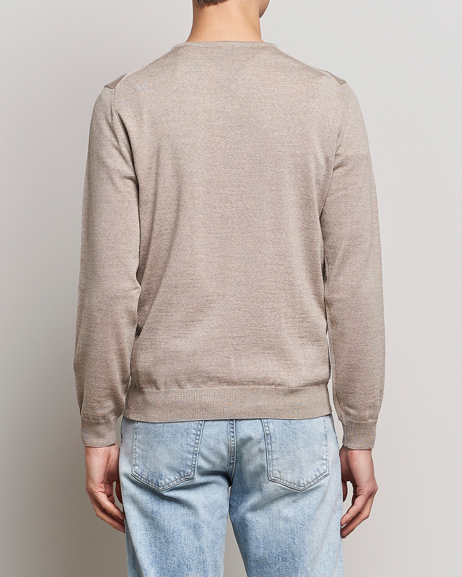 Hombres | Jerséis y prendas de punto | Stenströms | Merino Crew Neck Sand
