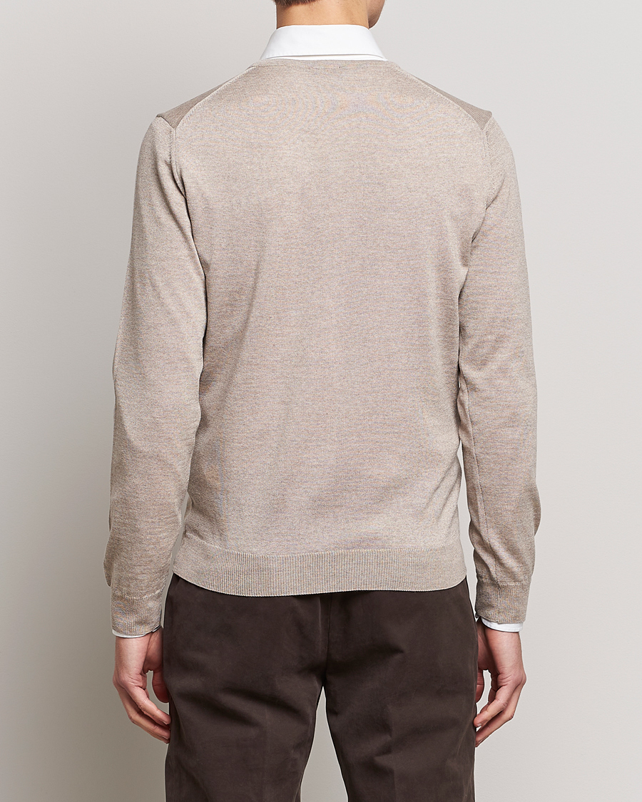 Hombres | Jerséis y prendas de punto | Stenströms | Merino V-Neck Sand