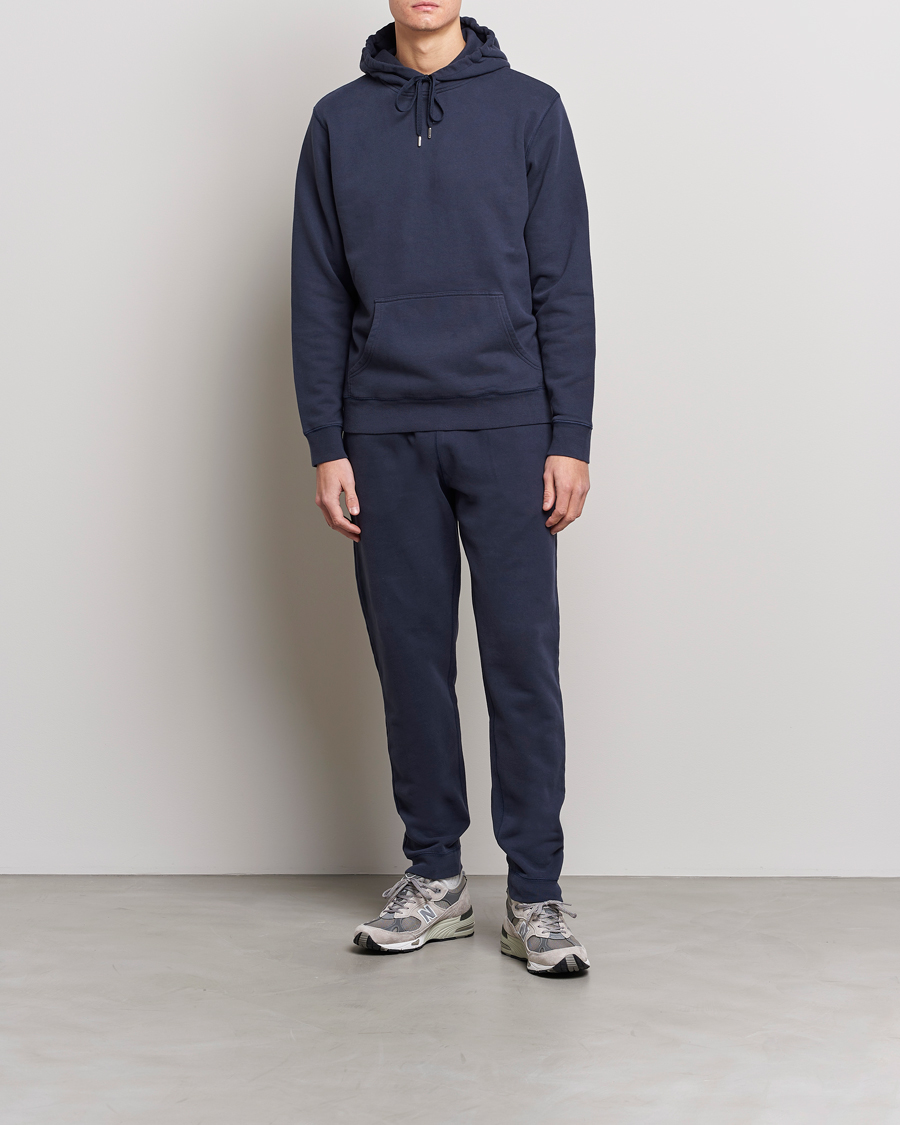 Hombres | Pantalones | Sunspel | Cotton Loopback Track Pants Navy