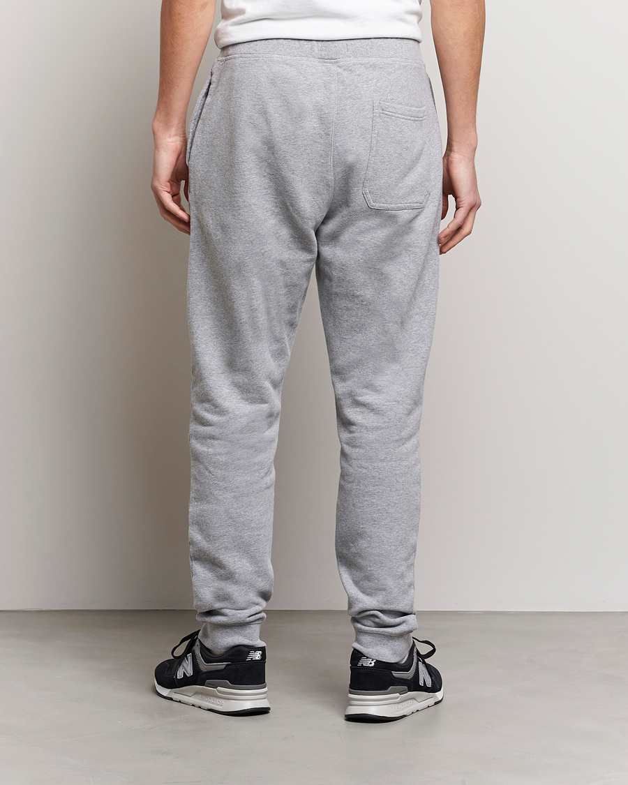 Hombres | Pantalones | Sunspel | Cotton Loopback Track Pants Grey Melange