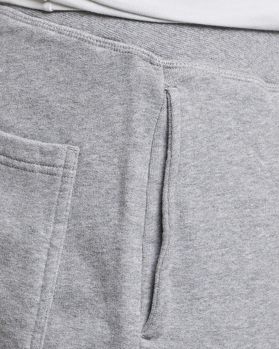 Hombres | Pantalones | Sunspel | Cotton Loopback Track Pants Grey Melange