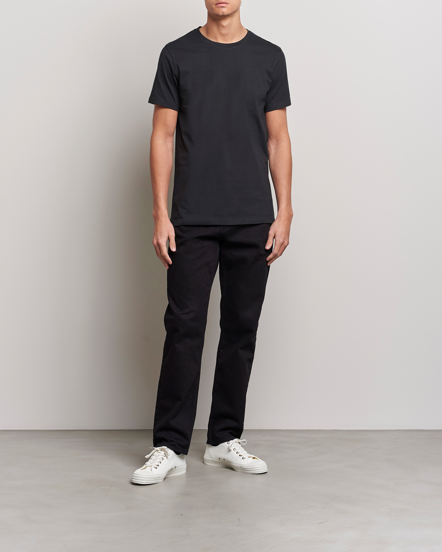 Hombres | Camisetas | Bread & Boxers | Crew Neck Regular T-Shirt Black