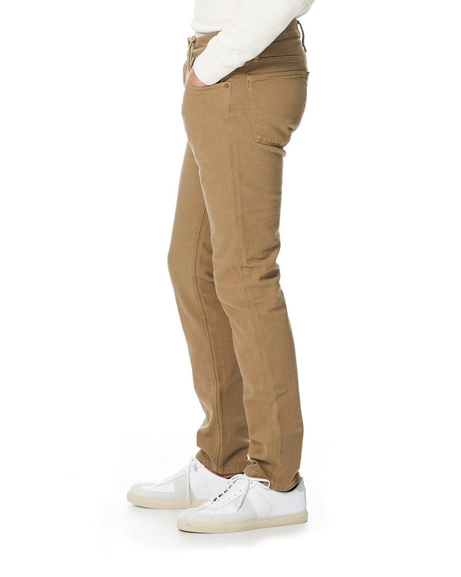 Hombres | Vaqueros | C.O.F. Studio | M7 Tapered Organic Cotton Stretch Jeans Khaki Beige