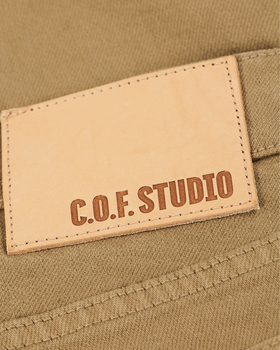 Hombres | Vaqueros | C.O.F. Studio | M7 Tapered Organic Cotton Stretch Jeans Khaki Beige