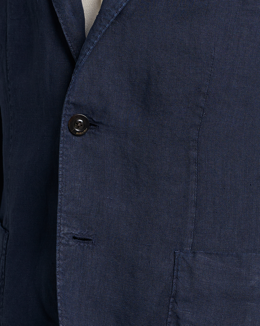 Hombres | Blazers | Boglioli | K Jacket Linen Blazer Navy