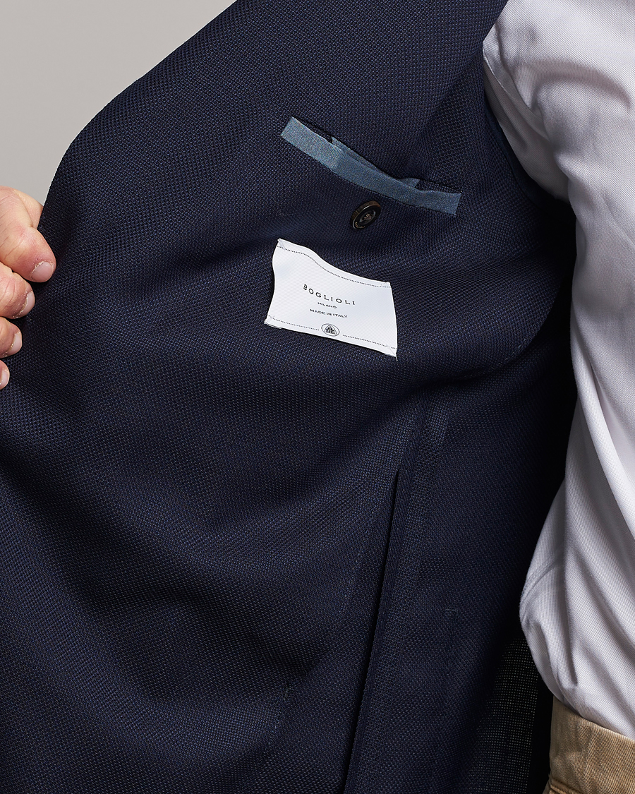 Hombres | Blazers | Boglioli | K Jacket Wool Hopsack Blazer Navy