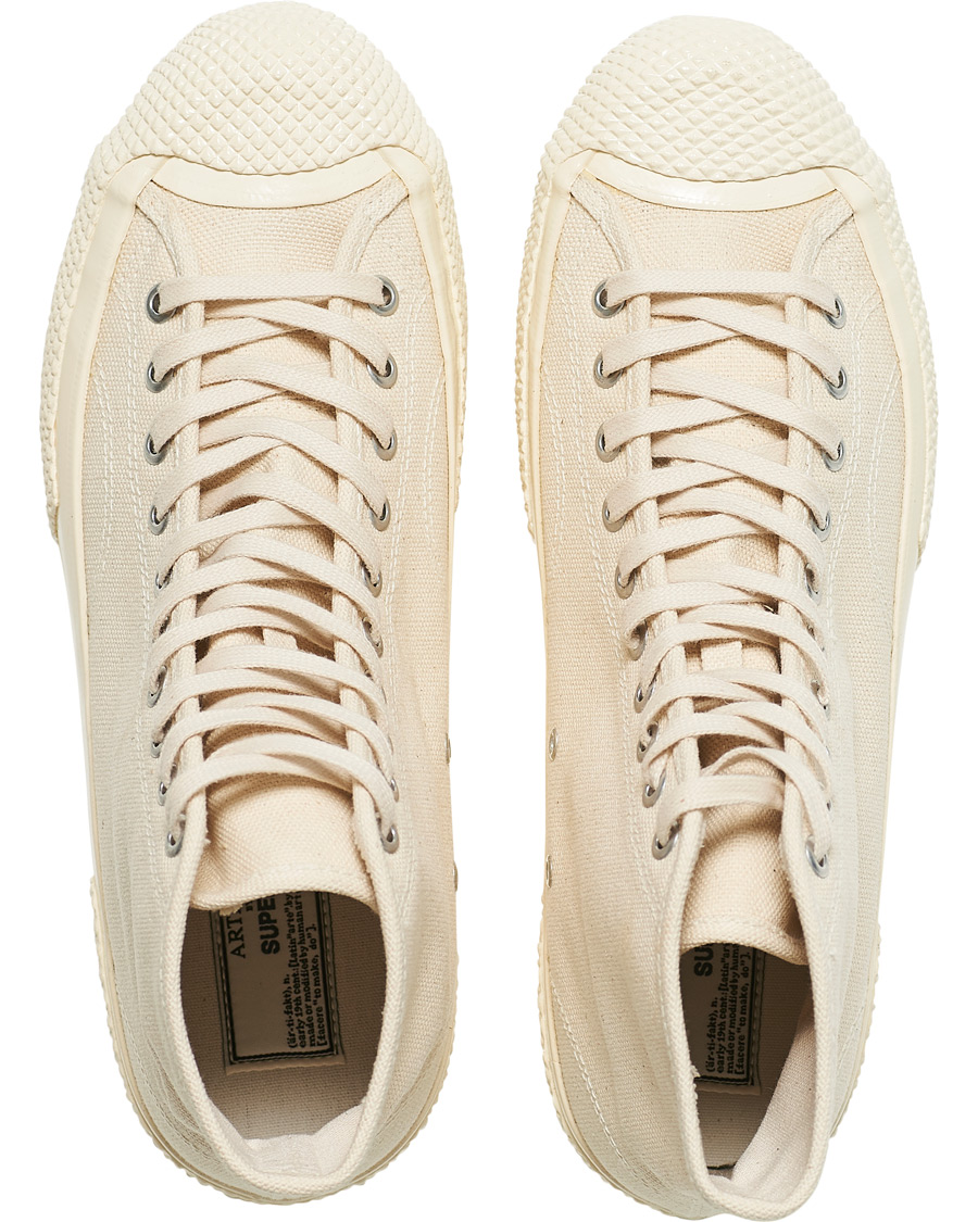 Hombres | Superga Artifact MS Japanese Canvas High Sneaker White Mastice | Superga | Artifact MS Japanese Canvas High Sneaker White Mastice