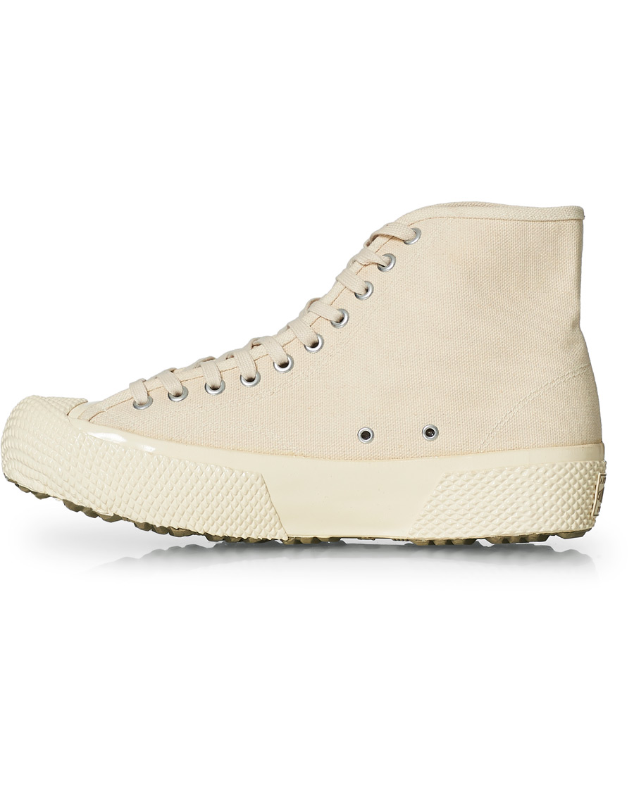 Hombres | Superga Artifact MS Japanese Canvas High Sneaker White Mastice | Superga | Artifact MS Japanese Canvas High Sneaker White Mastice