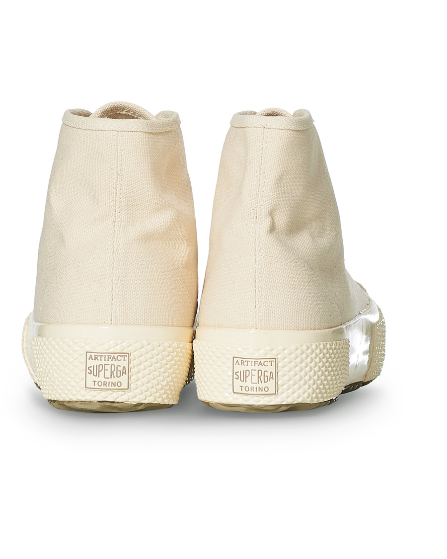 Hombres | Superga Artifact MS Japanese Canvas High Sneaker White Mastice | Superga | Artifact MS Japanese Canvas High Sneaker White Mastice