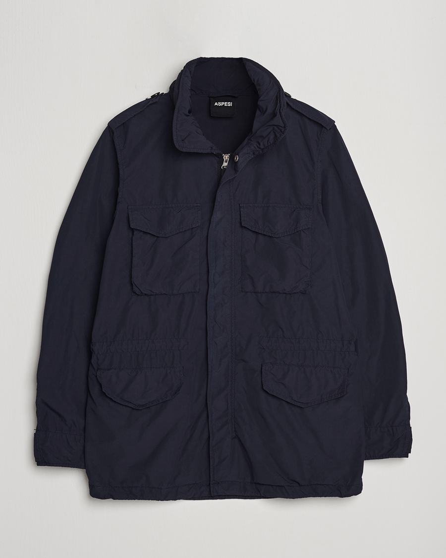 Hombres | Abrigos y chaquetas | Aspesi | Giubotto Garment Dyed Field Jacket Navy