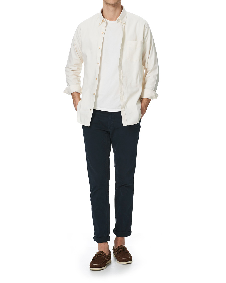 Hombres | Camisas | NN07 | Levon Oxford/Cashmere Shirt Egg White