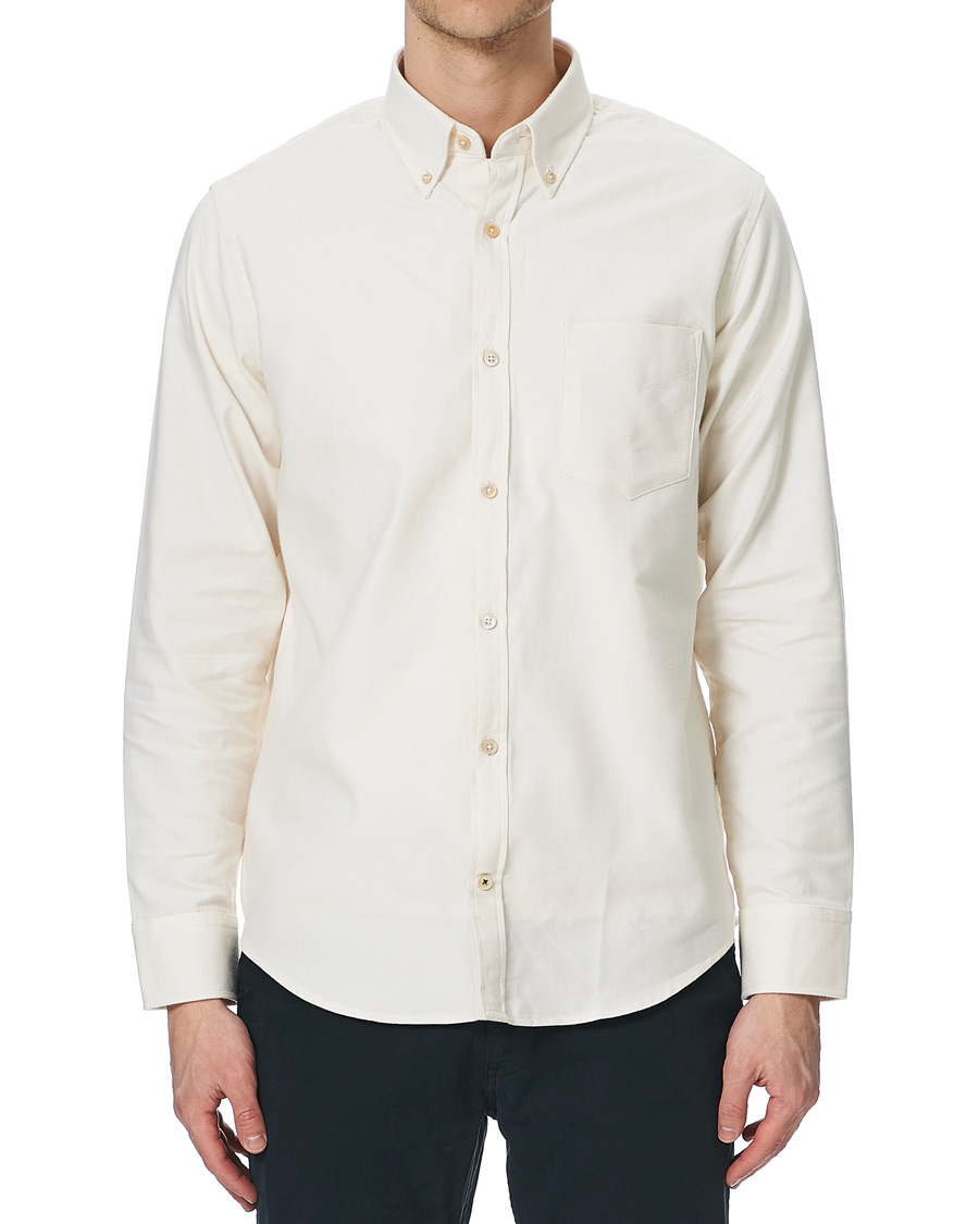 Hombres | Camisas | NN07 | Levon Oxford/Cashmere Shirt Egg White