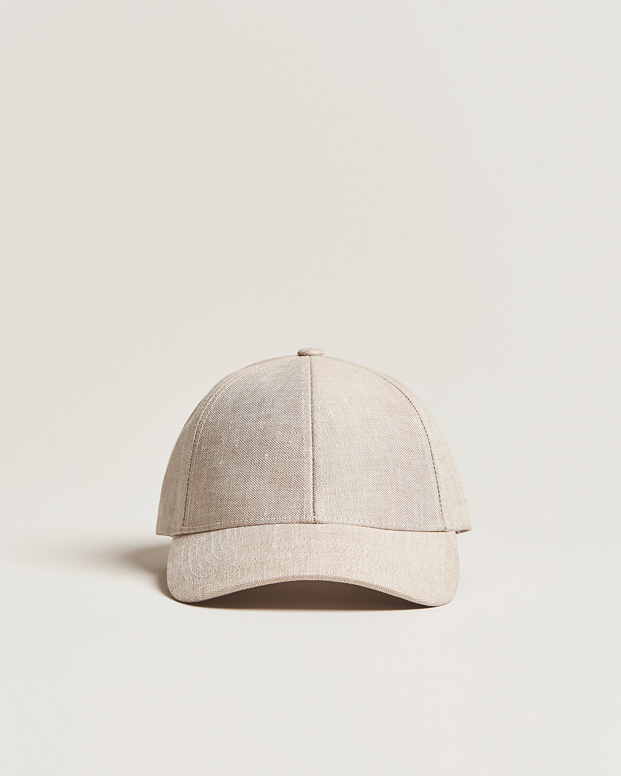 Hombres | Varsity Headwear Linen Baseball Cap Hampton Beige | Varsity Headwear | Linen Baseball Cap Hampton Beige