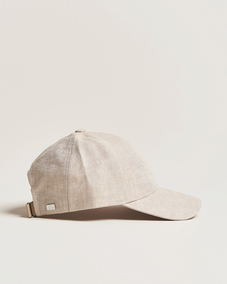 Hombres | Sombreros y gorras | Varsity Headwear | Linen Baseball Cap Hampton Beige