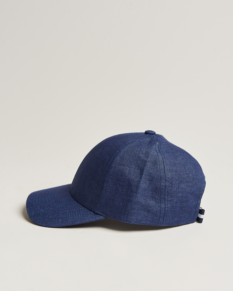 Hombres | Sombreros y gorras | Varsity Headwear | Linen Baseball Cap Oxford Blue