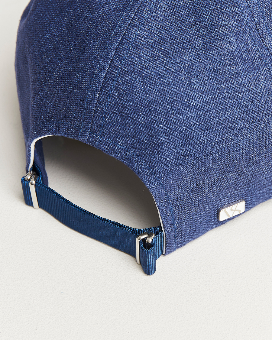 Hombres | Sombreros y gorras | Varsity Headwear | Linen Baseball Cap Oxford Blue