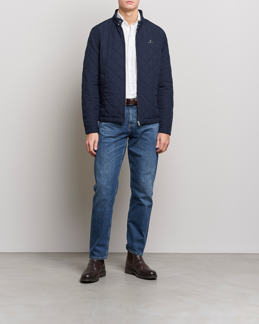 Hombres | Abrigos y chaquetas | Gant | The Quilted Windcheater Evening Blue