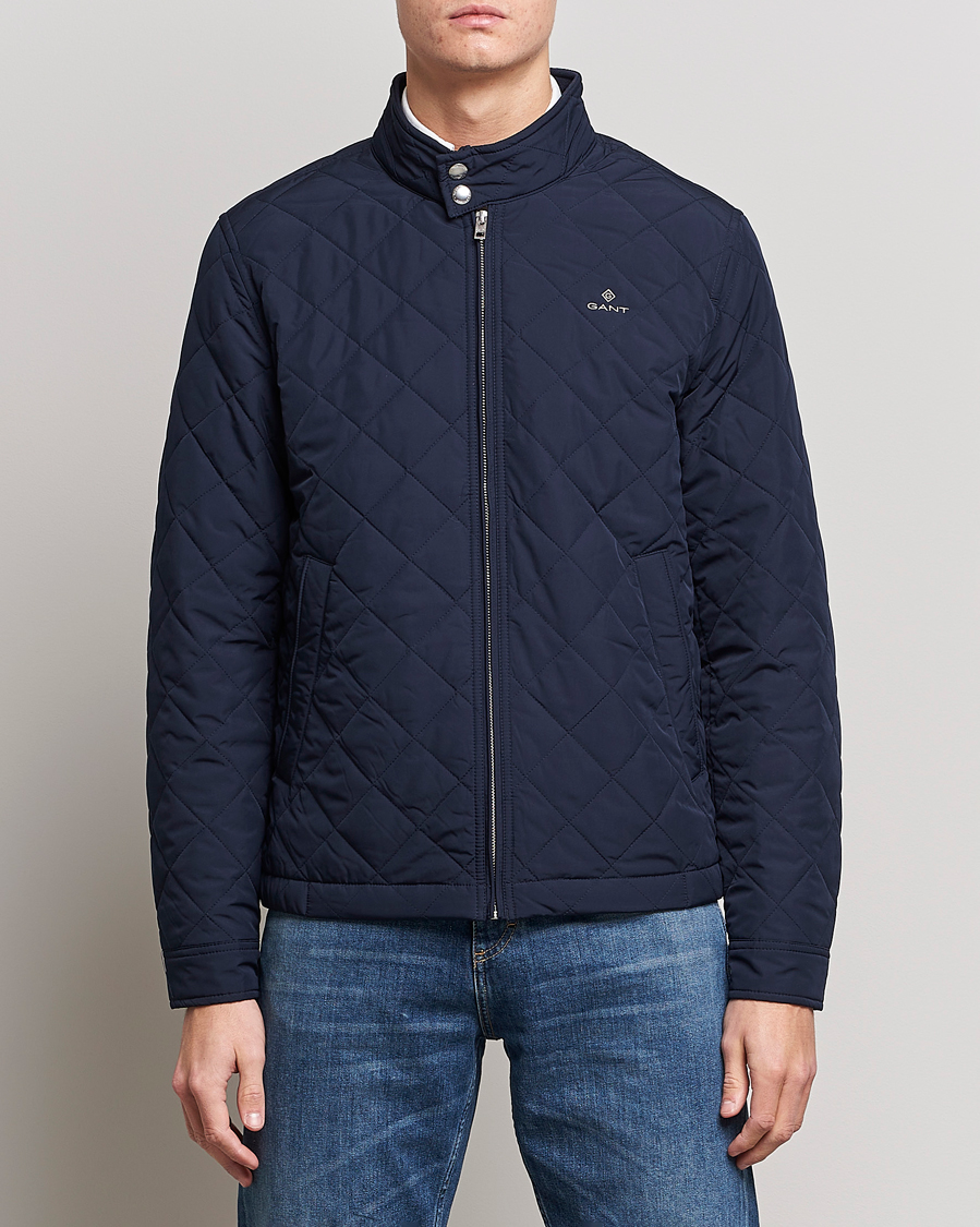 Hombres | Abrigos y chaquetas | Gant | The Quilted Windcheater Evening Blue