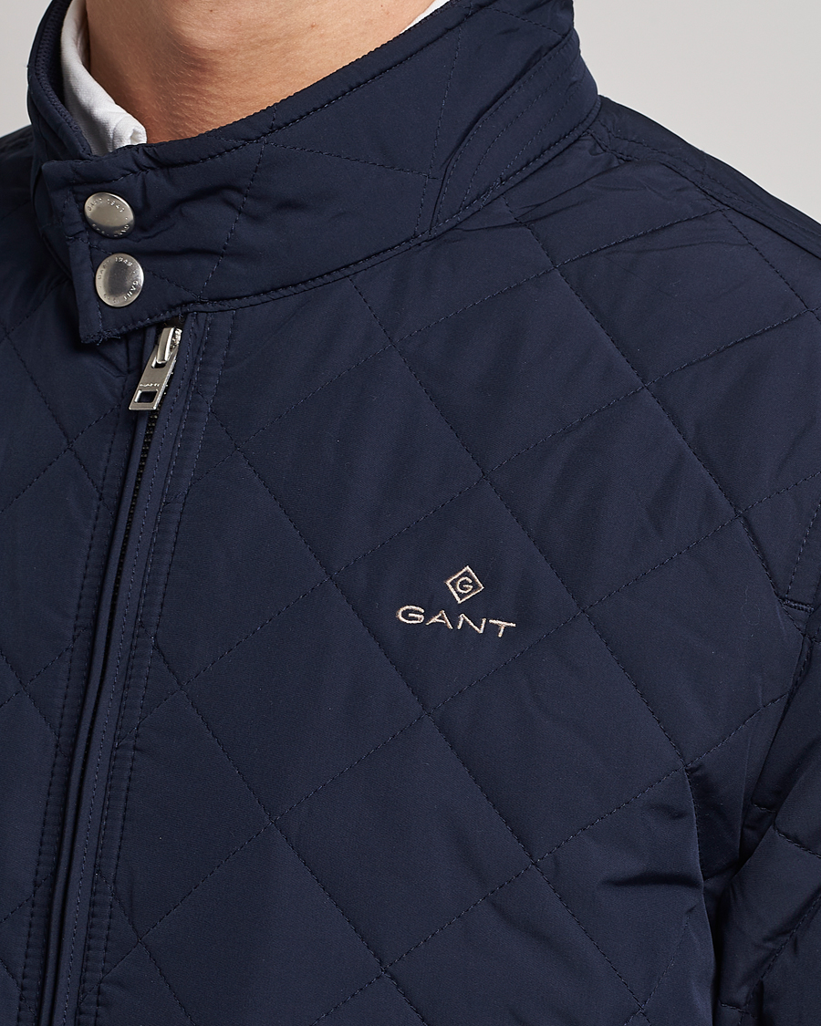Hombres | Abrigos y chaquetas | Gant | The Quilted Windcheater Evening Blue