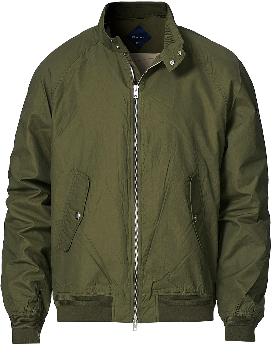 Hombres | Abrigos y chaquetas | GANT | Nylon Harrington Jacket Dark Leaf