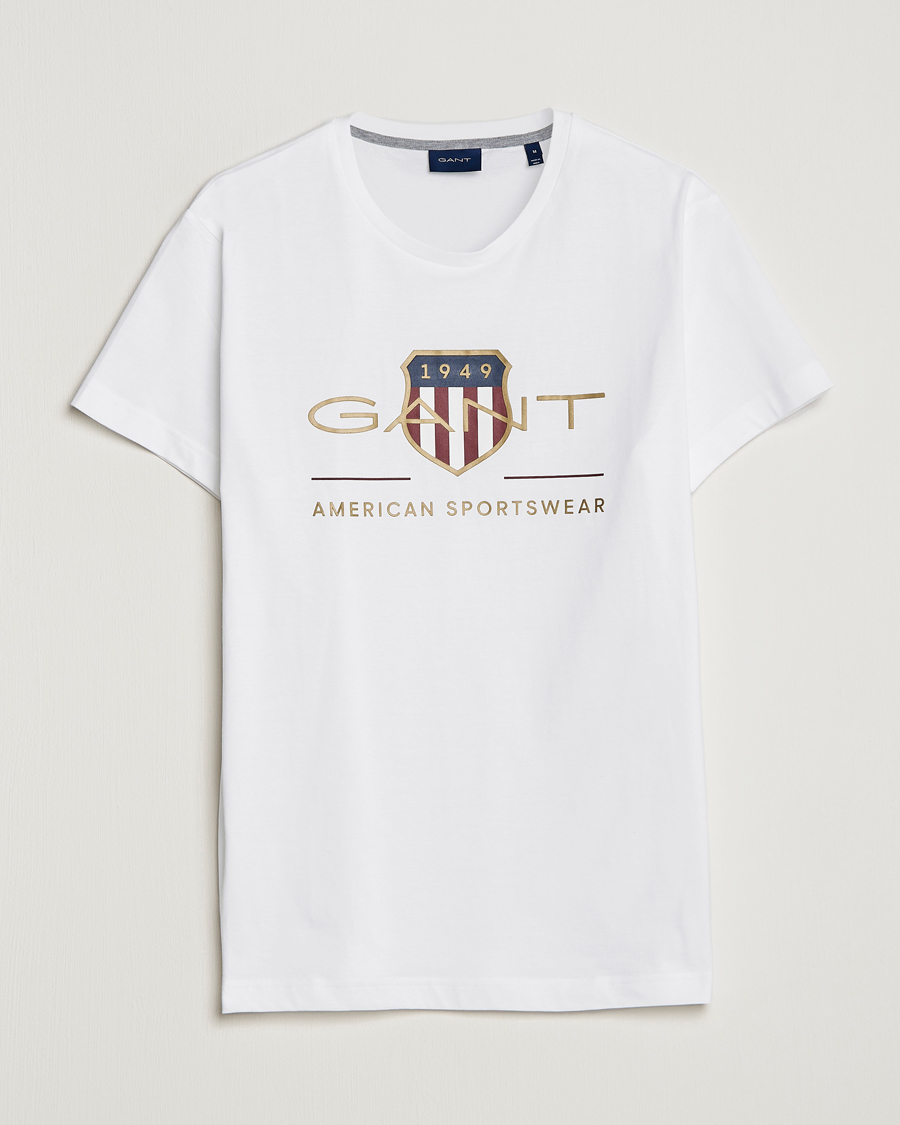 Hombres | Camisetas | GANT | Archive Shield Logo T-Shirt White