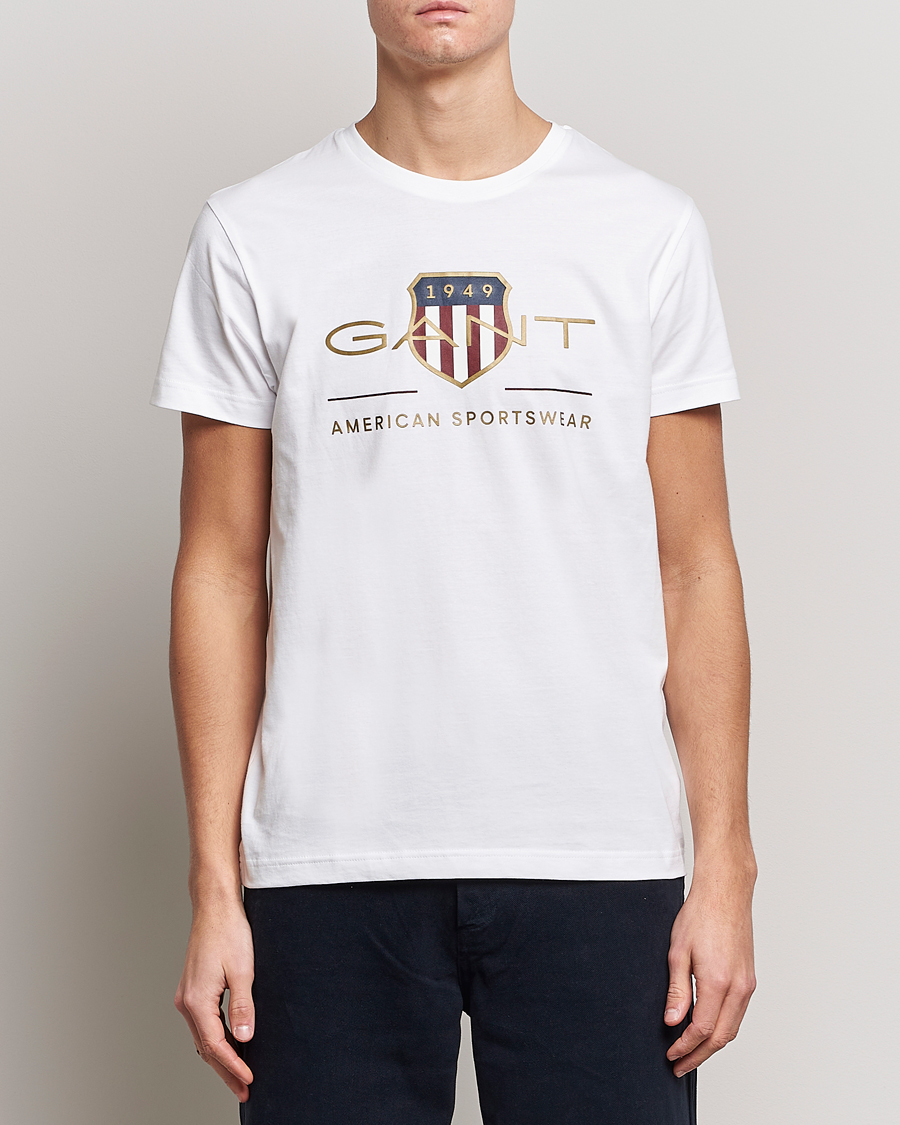 Hombres | Camisetas | GANT | Archive Shield Logo T-Shirt White