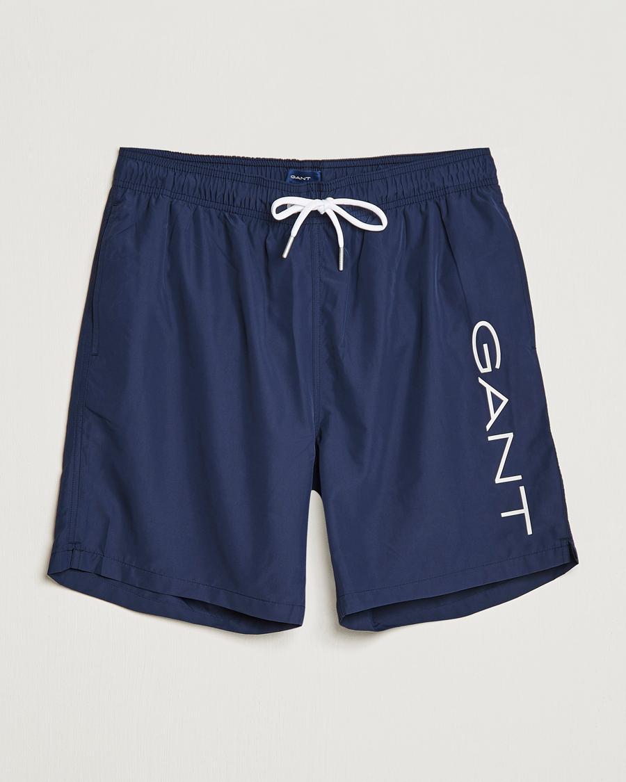 Hombres | Bañadores | GANT | Lightweight Logo Swimshorts Marine