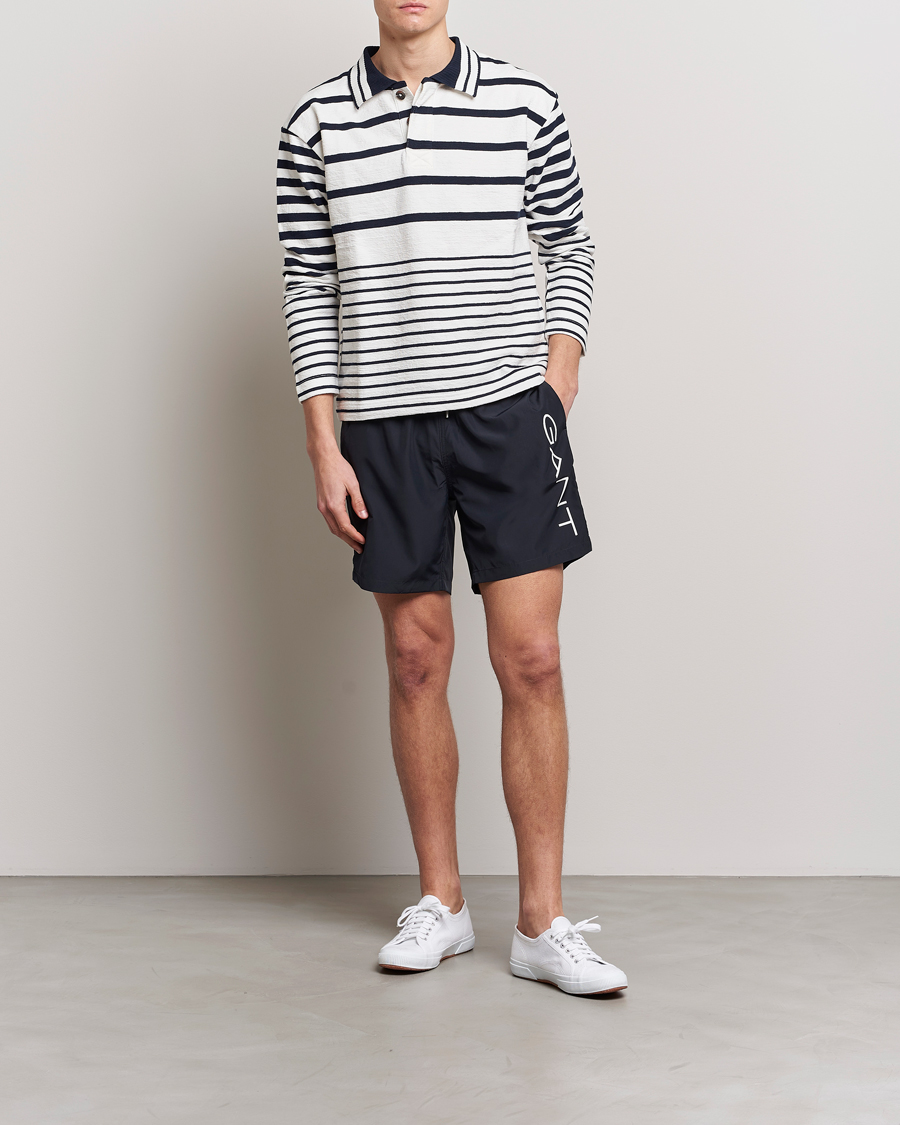 Hombres | Bañadores | GANT | Lightweight Logo Swimshorts Black