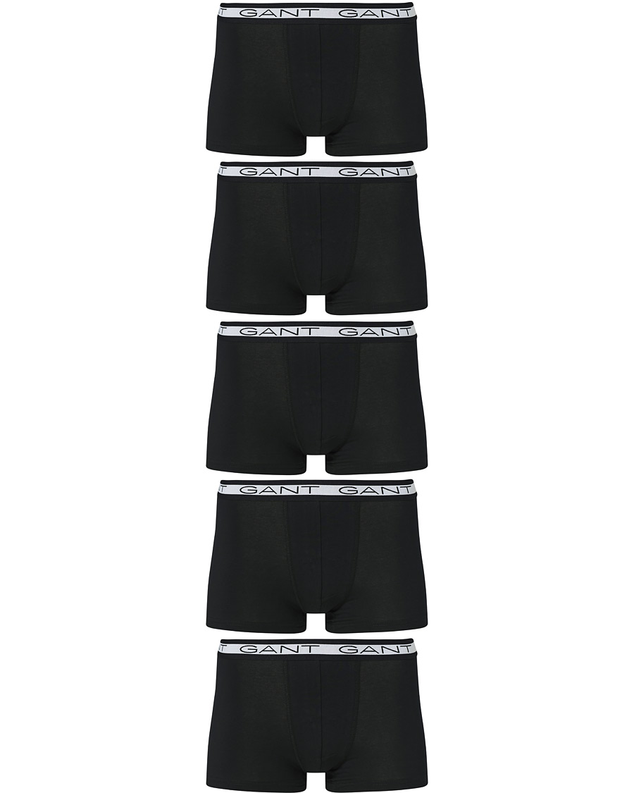 Hombres | Ropa interior y calcetines | Gant | 5-Pack Trunks Black