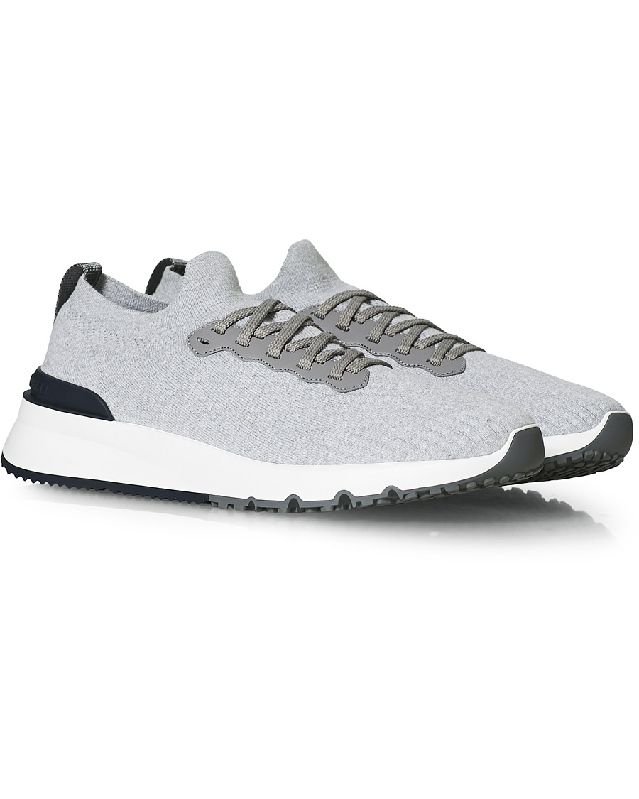 Hombres | Brunello Cucinelli Mesh Running Sneaker Light Grey | Brunello Cucinelli | Mesh Running Sneaker Light Grey
