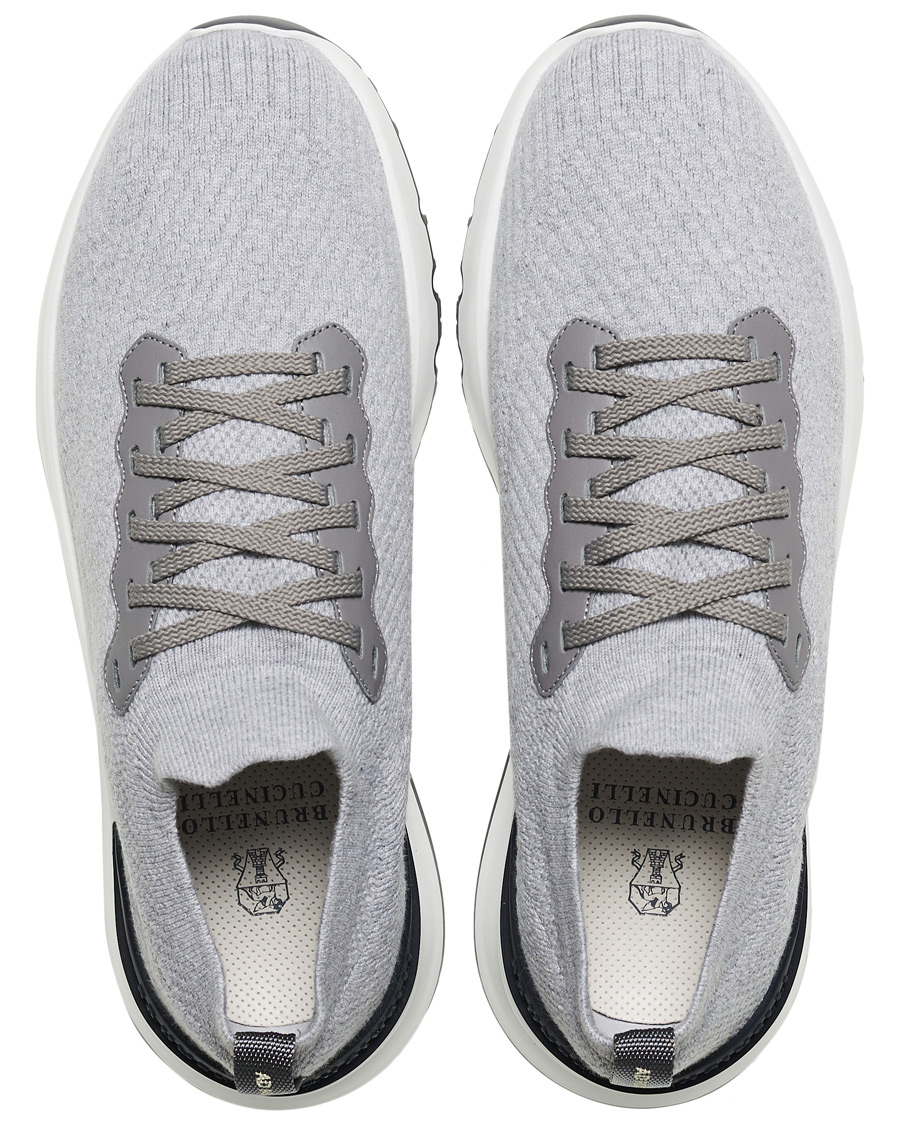 Hombres | Brunello Cucinelli Mesh Running Sneaker Light Grey | Brunello Cucinelli | Mesh Running Sneaker Light Grey