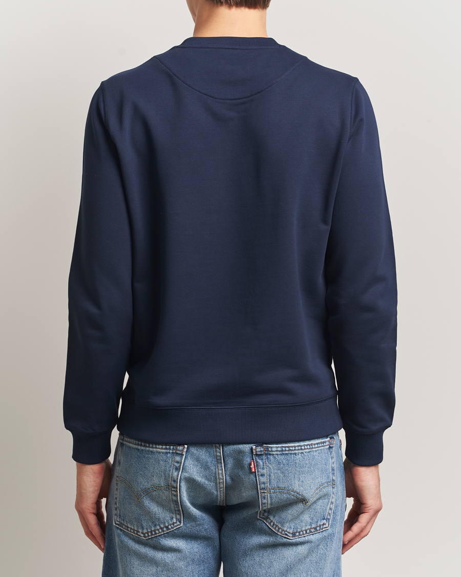 Hombres | Jerséis y prendas de punto | Stenströms | Cotton Collage Crew Neck Navy
