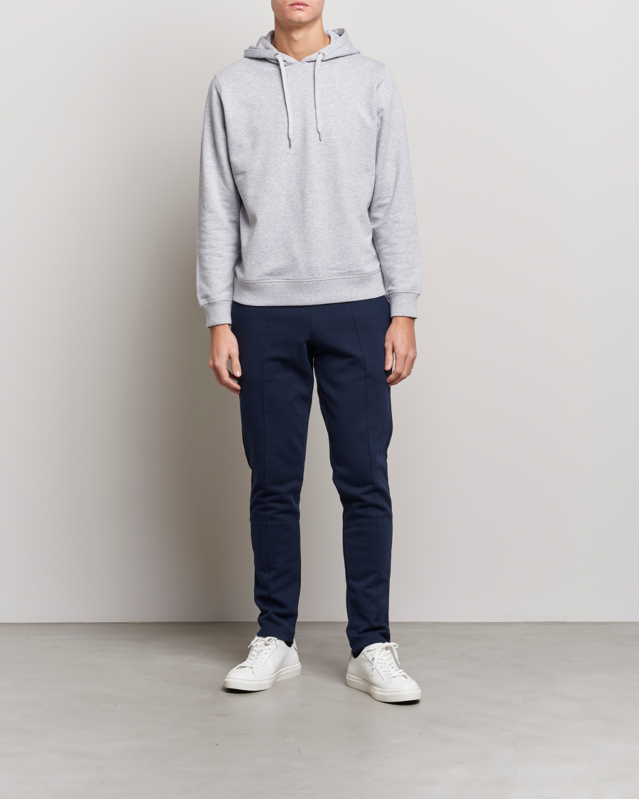 Hombres | Pantalones | Stenströms | Cotton Jersey Pants Navy