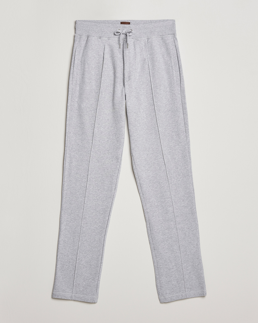 Hombres | Pantalones | Stenströms | Cotton Jersey Pants Grey