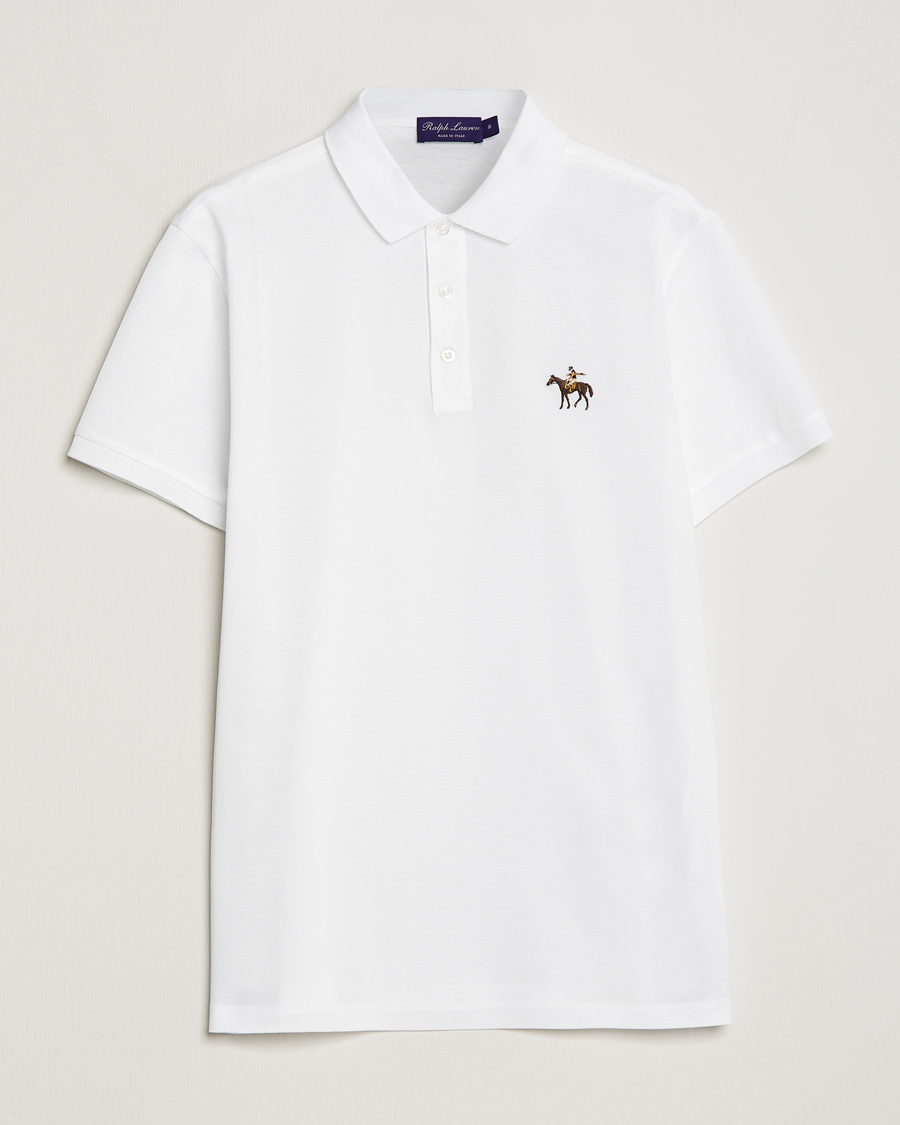 Hombres | Polos | Ralph Lauren Purple Label | Mercerized Cotton Polo Classic White
