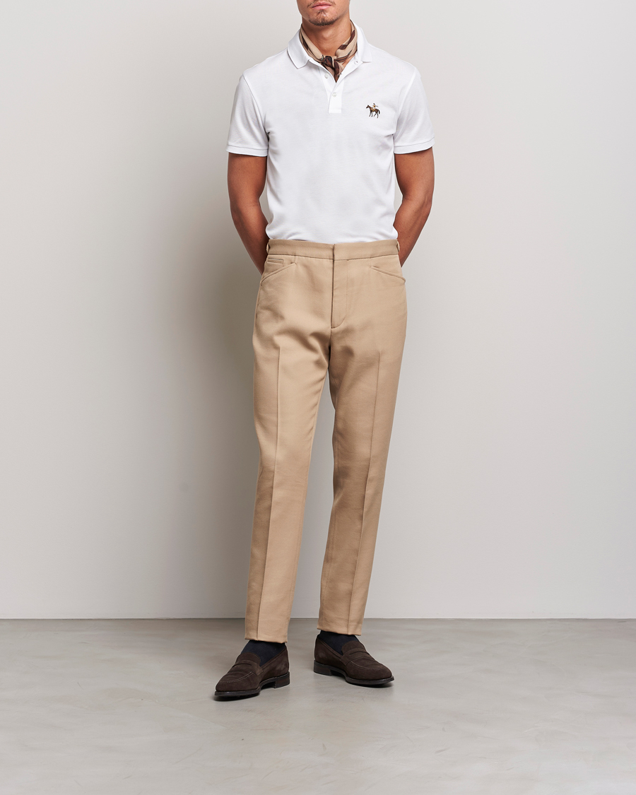Hombres | Polos | Ralph Lauren Purple Label | Mercerized Cotton Polo Classic White
